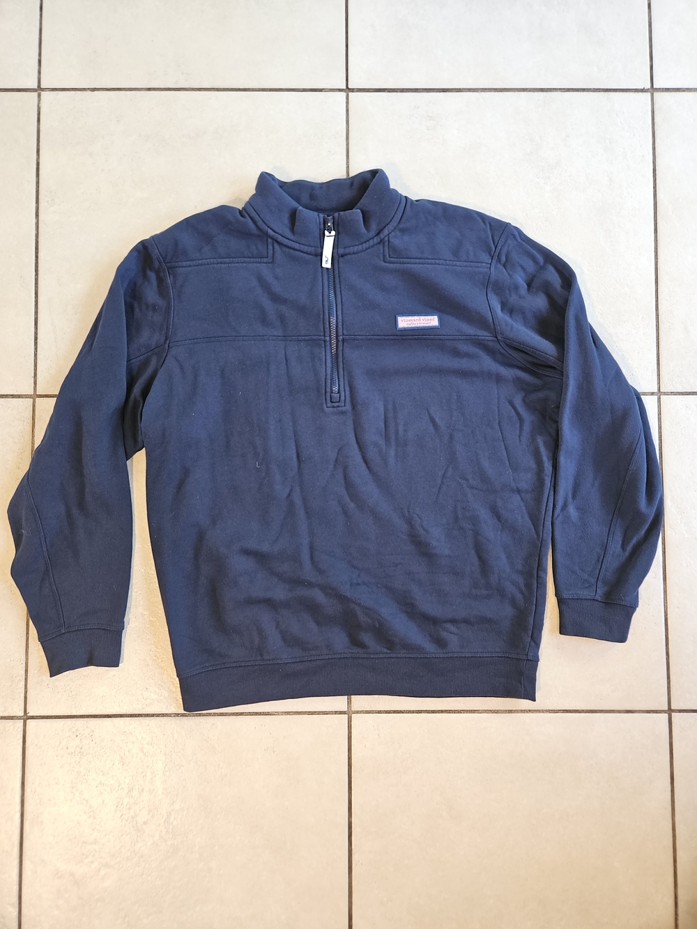 Vineyard Vines Navy Quarter-Zip Pullover